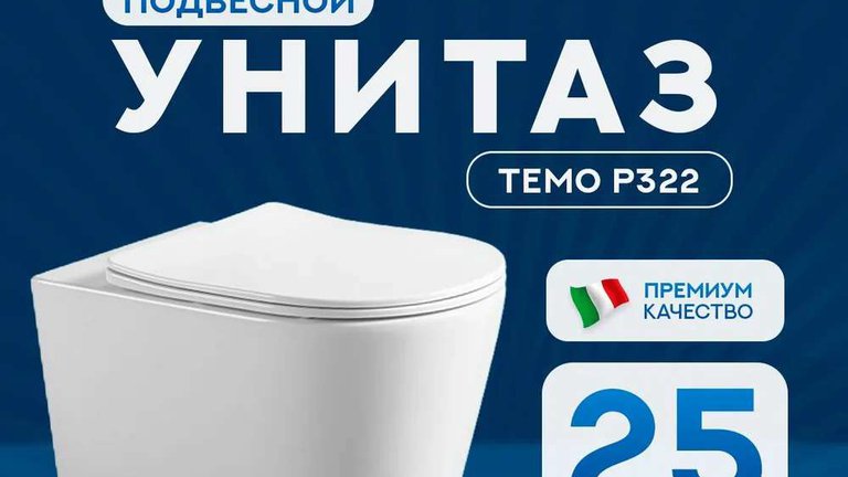 Wall hung rimless toilet Amore di Mare Temo P322