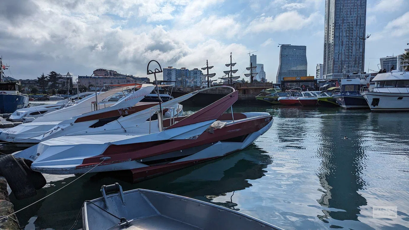 Veterok boat in the port of Batumi