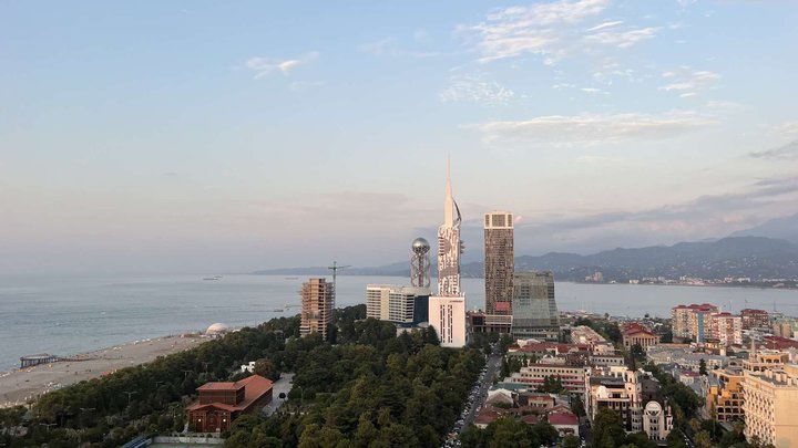 View of Batumi from "360 Sky Bar" (restaurant)