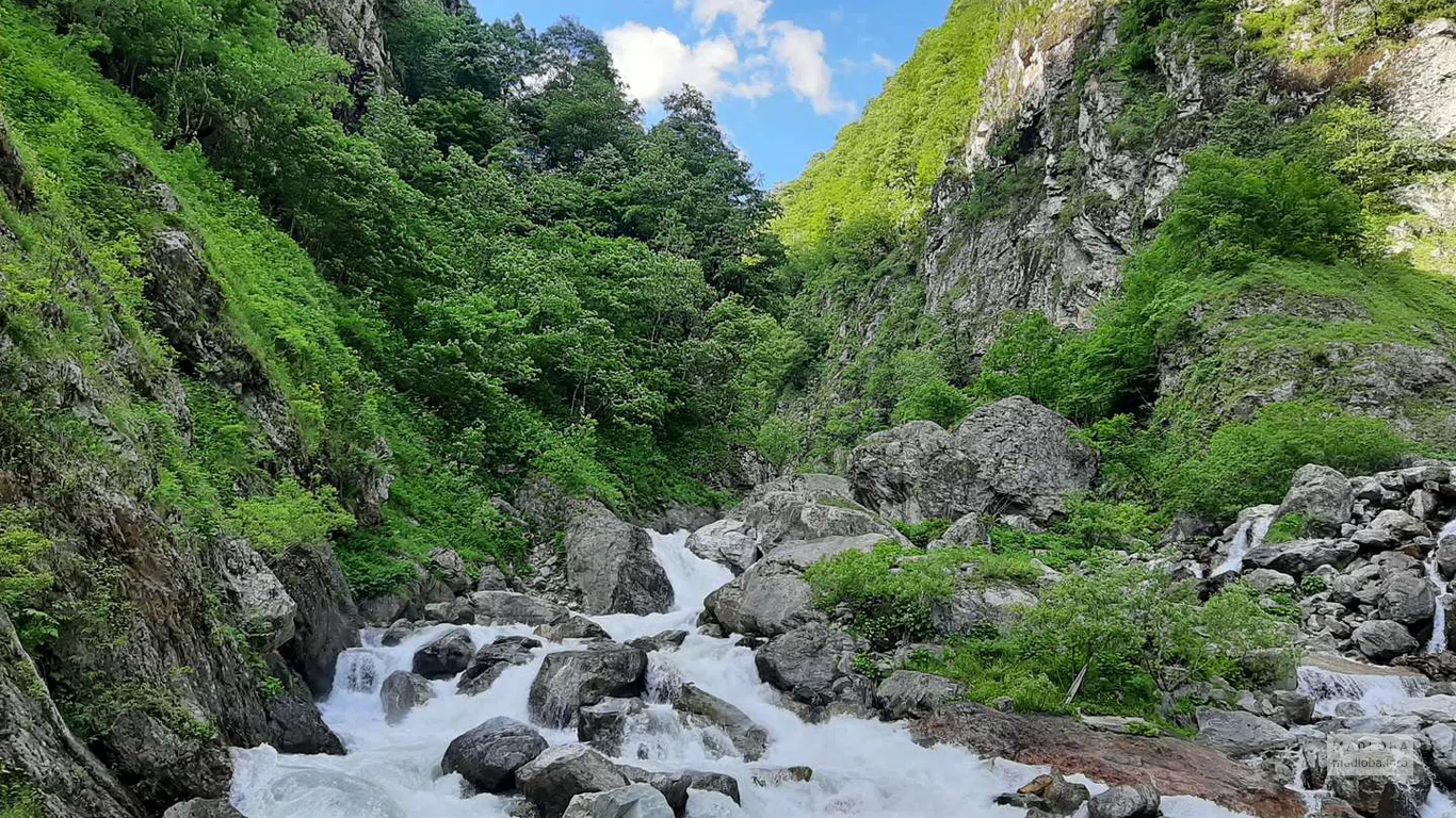 Бурная река Водопада Хадори