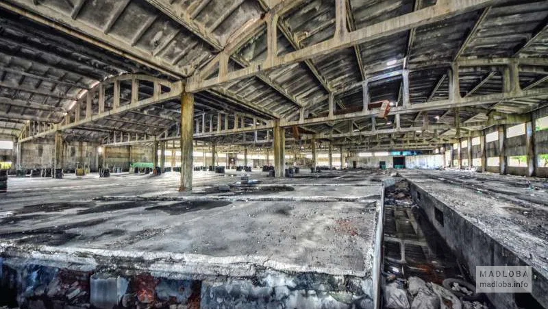 Abandoned bus depot in Tbilisi