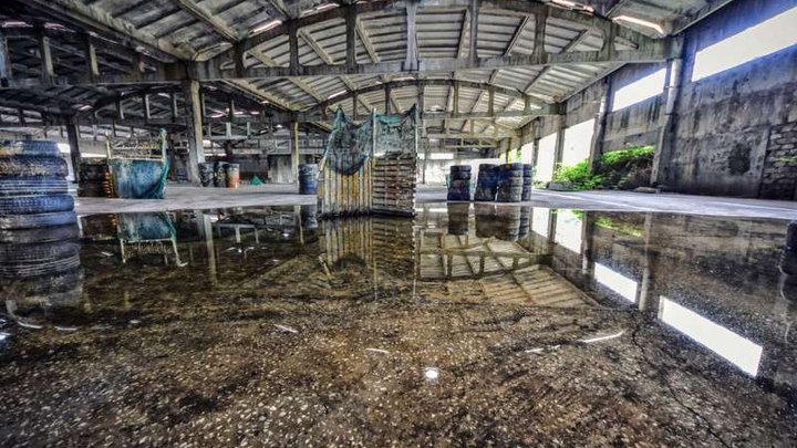 Abandoned bus depot in Tbilisi