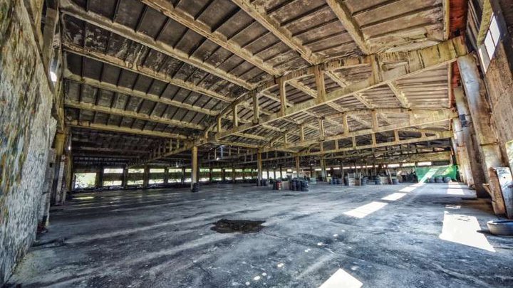 Abandoned bus depot in Tbilisi