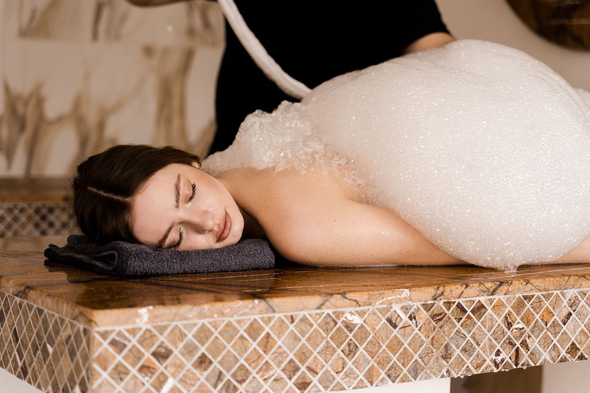 girl relaxing spa