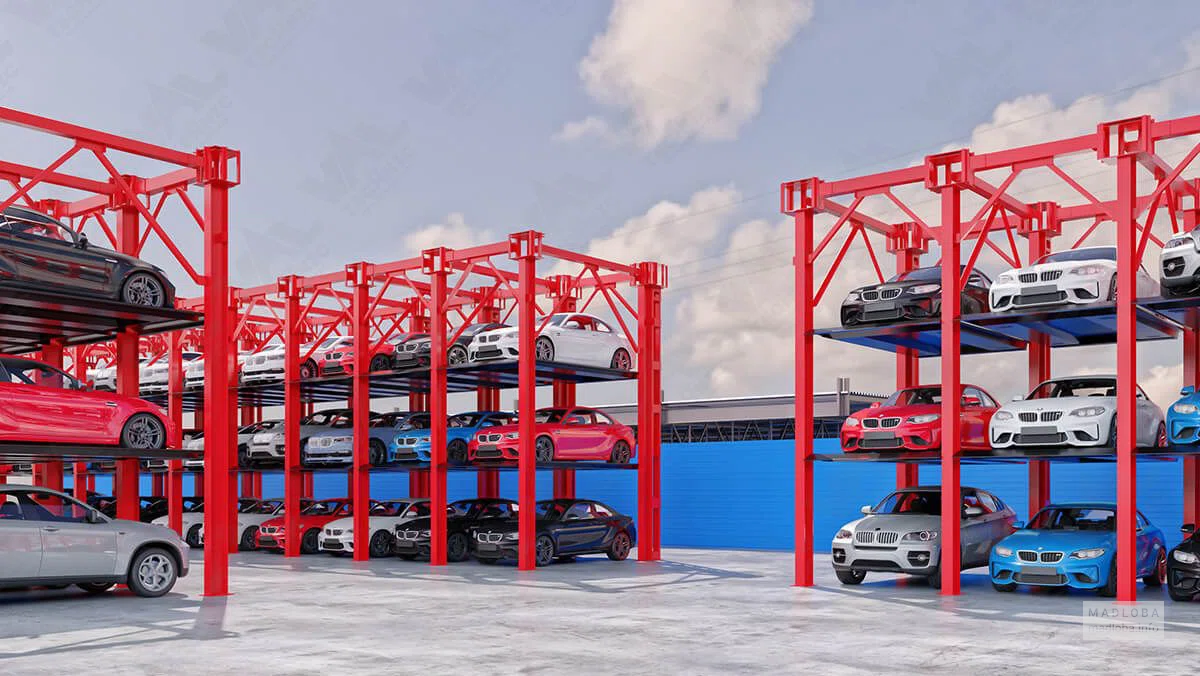 Car parking near the central hospital