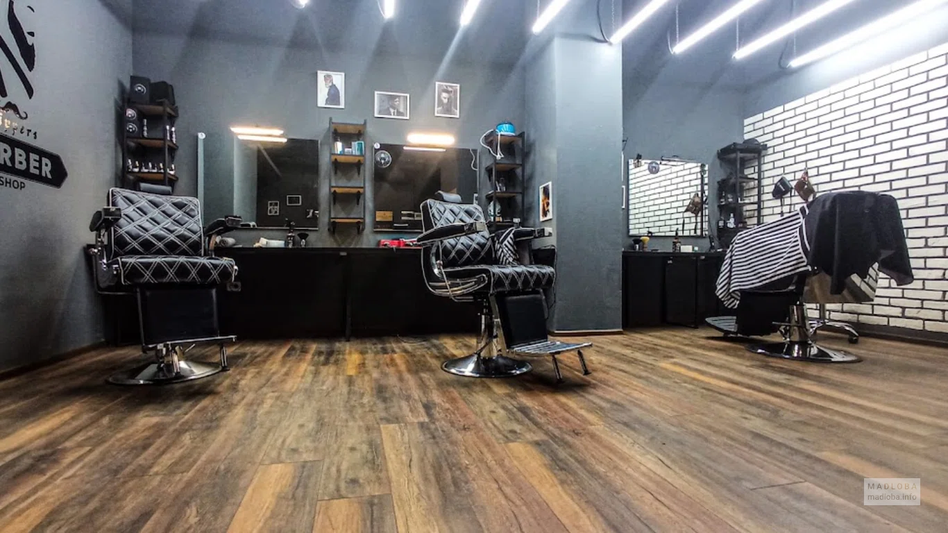 Clippers Barbershop интерьер, пустой зал