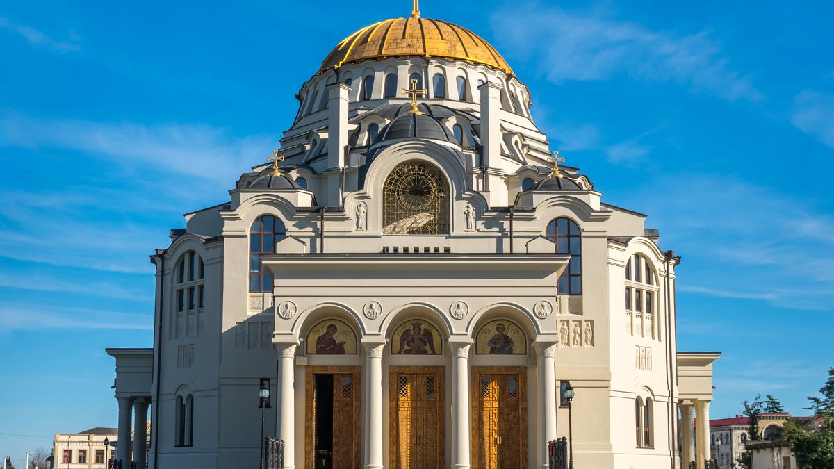 The building of the Cathedral in Georgia