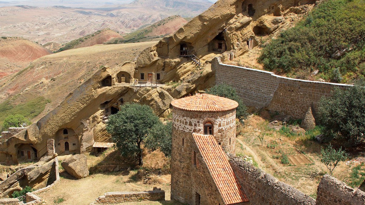Dilapidated monastery complex