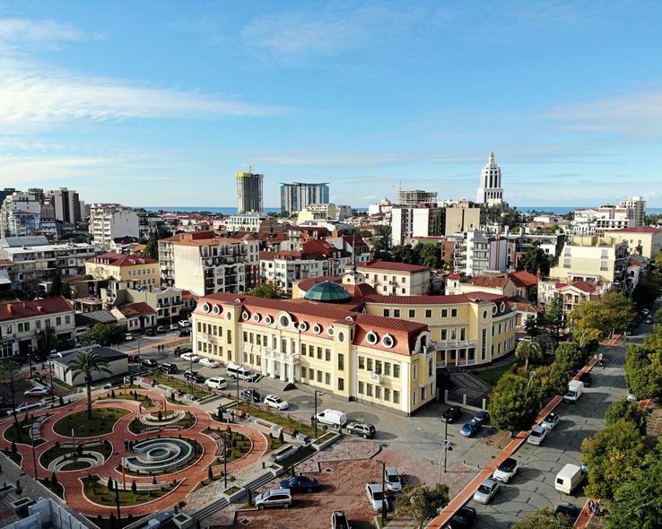 View of the square of the city of Georgia