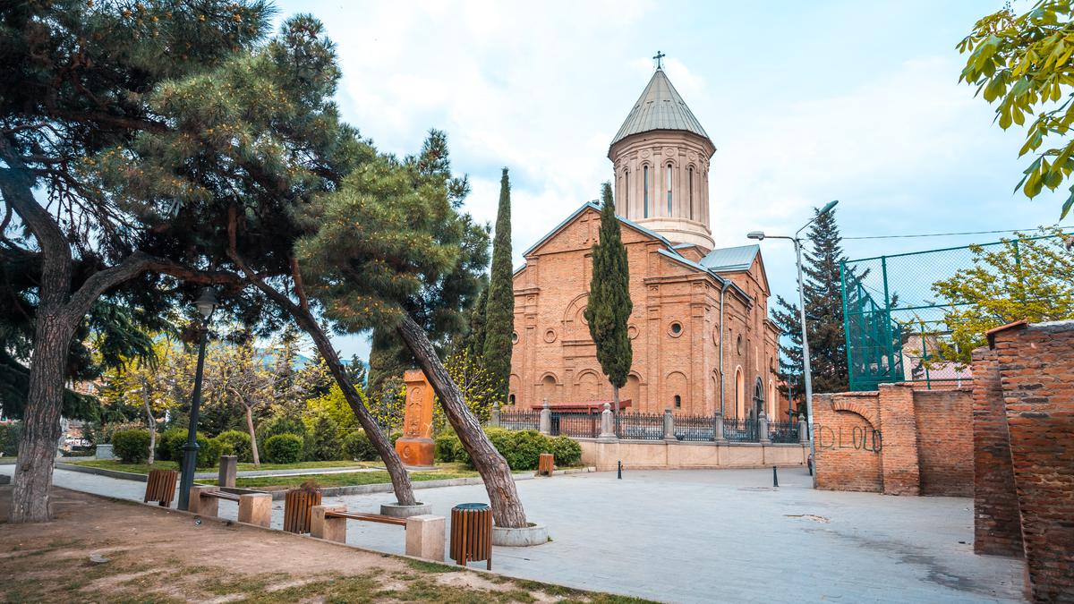 The building of the Armenian Church in Georgia