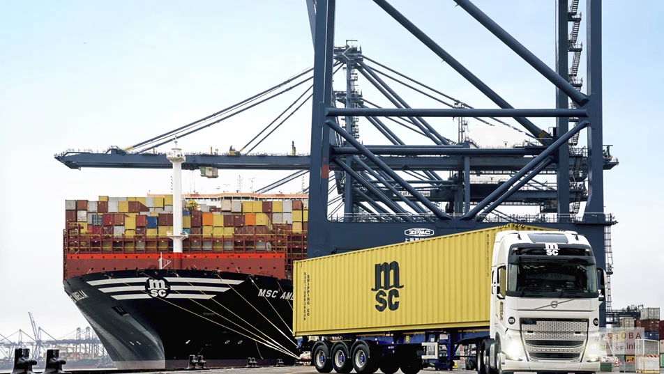 Фура компании "MSC Mediterranean Shipping Company"