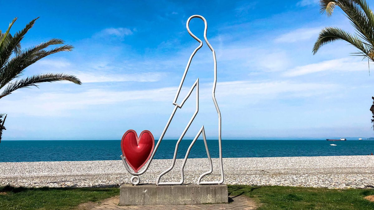 Sculpture on the Black Sea coast Georgia