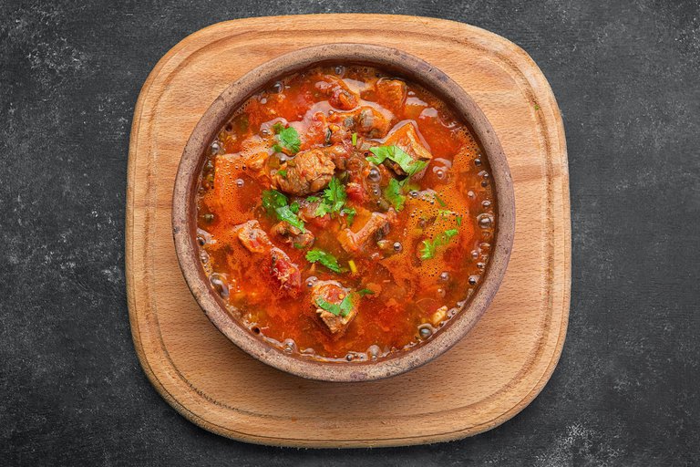 Georgian Souce of Beef and Potatoes