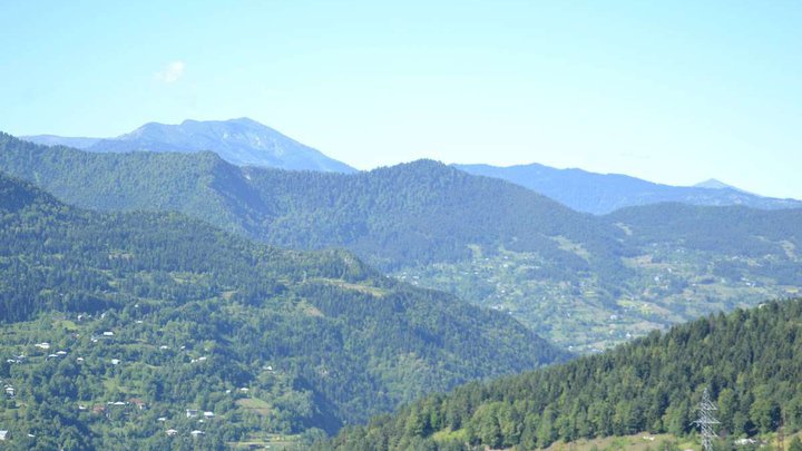 Viewpoint overlooking the mountains in Khulo
