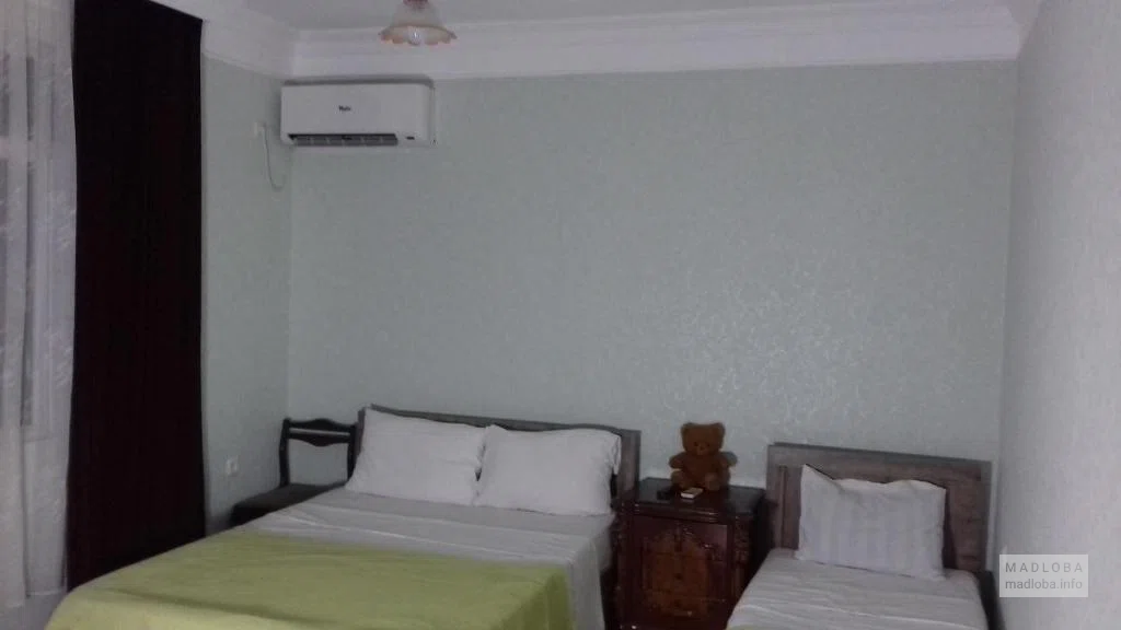 The interior of the hotel room