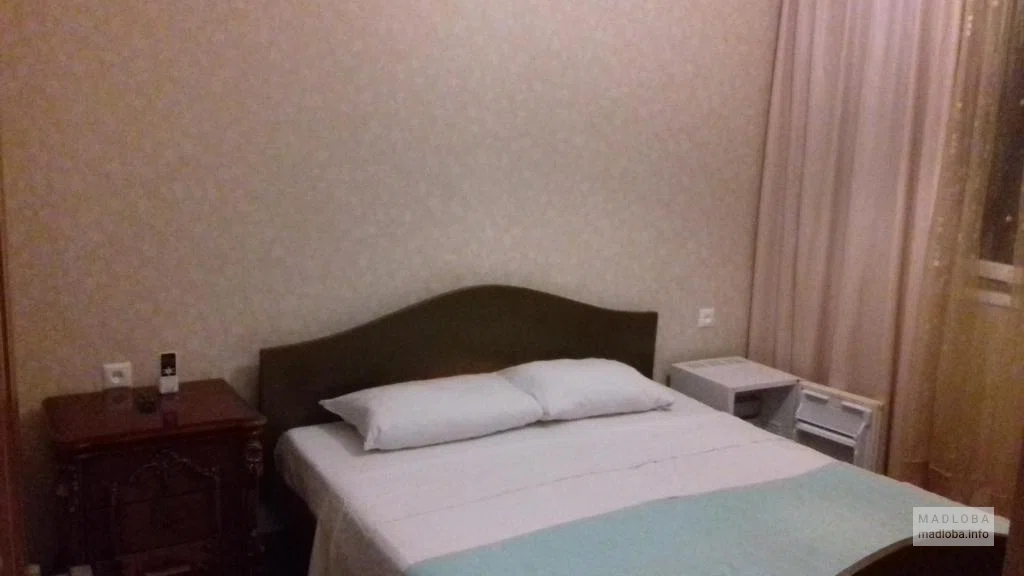 The interior of the hotel room