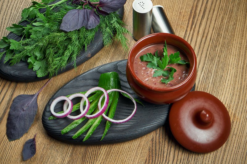 Фасоль в горшочке (лобио)