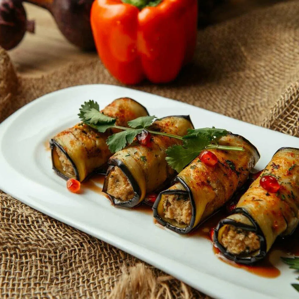 блюда грузинской кухни из баклажанов