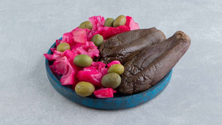 pickled eggplants