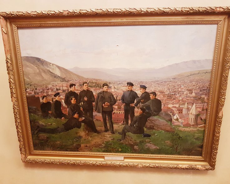 Картина, представленная в музее Сталина в Грузии