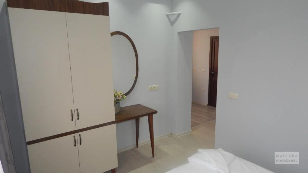 The interior of the hotel room