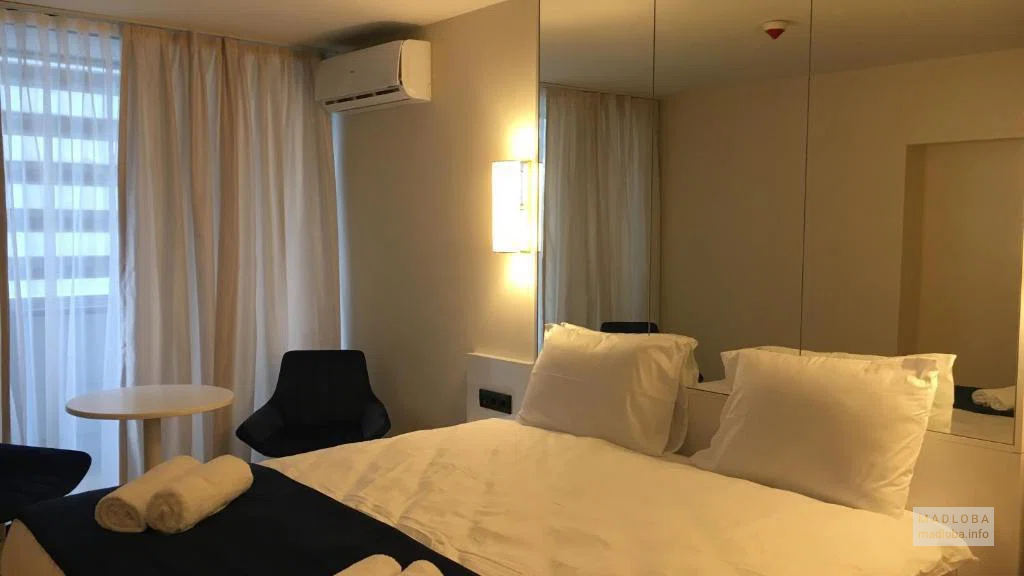 The interior of the Orbi City Twin Towers Hotel room