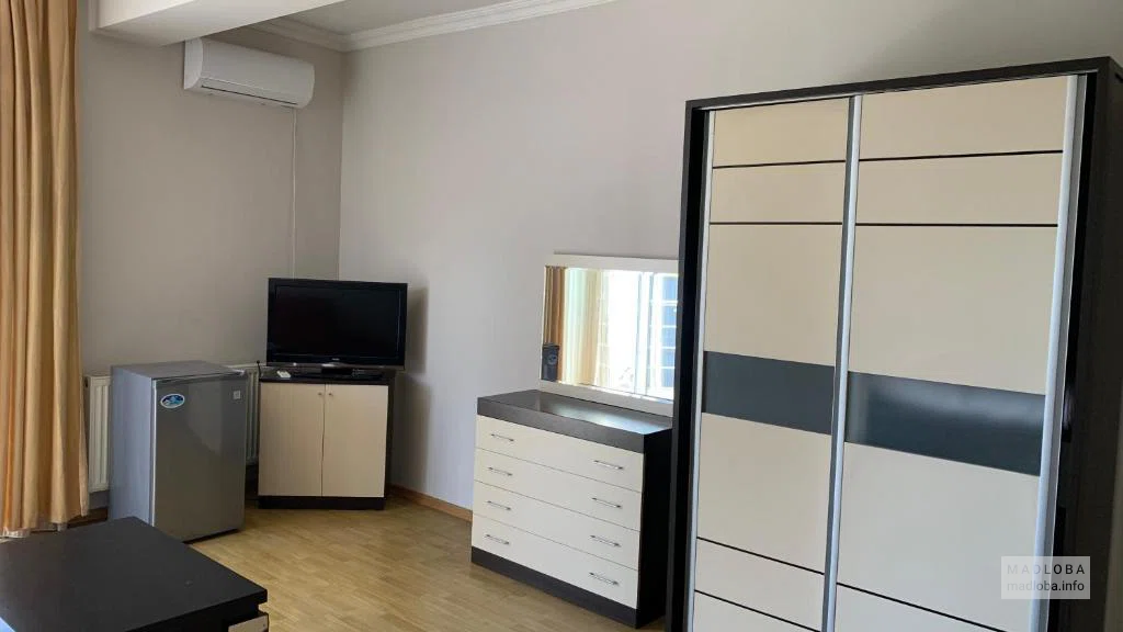 The interior of the room at the Prestige hotel