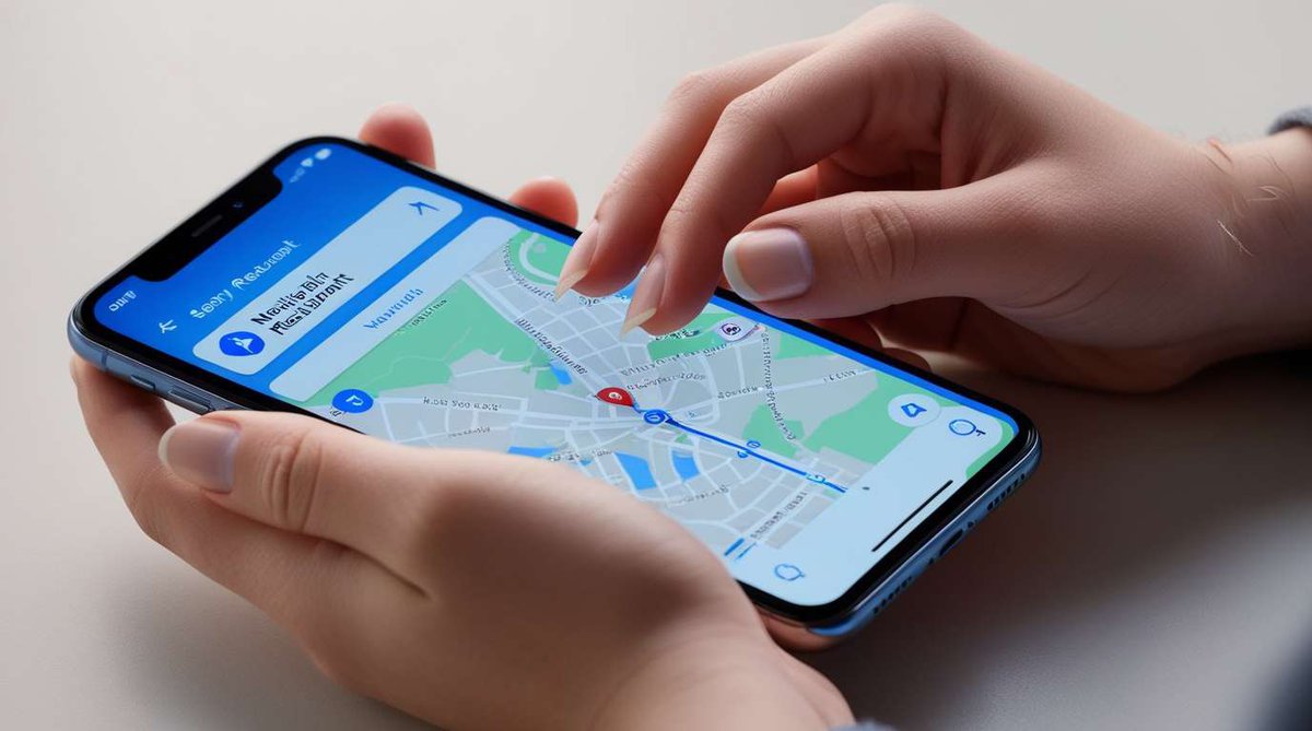 руки держат смартфон, на экране которго навигация по картам - поиск ресторана (2).jpg