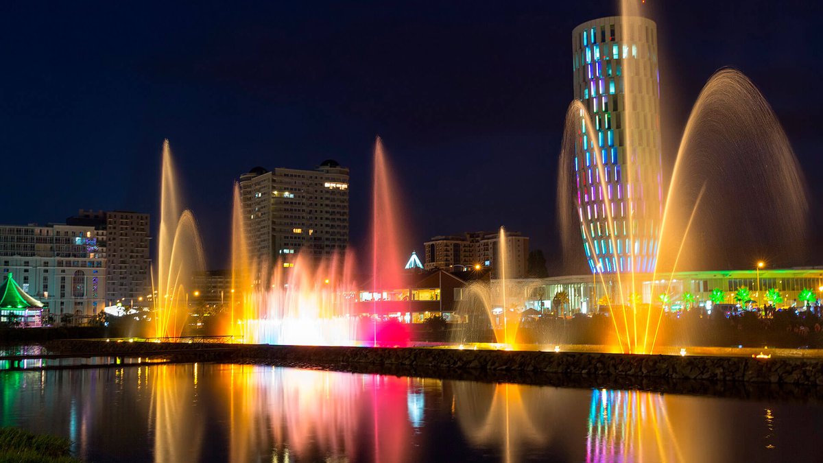 Georgia dancing fountains in the city of Batumi