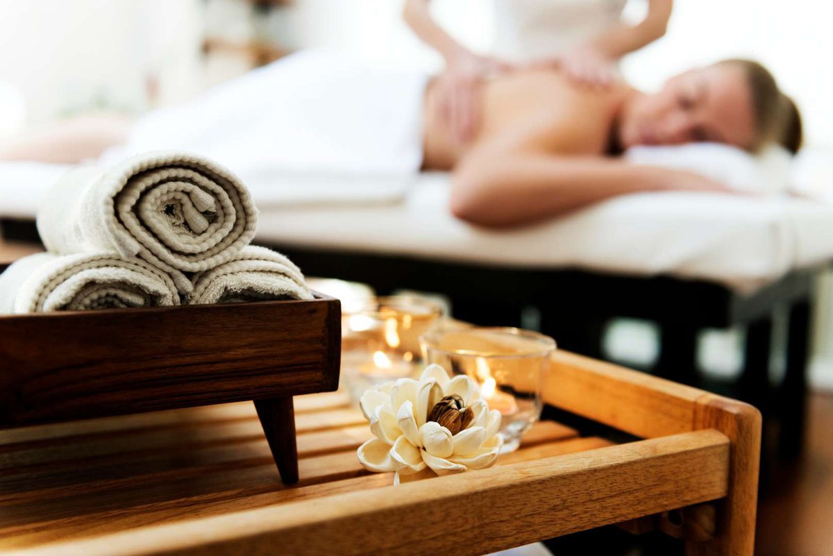 Massage session at the SPA