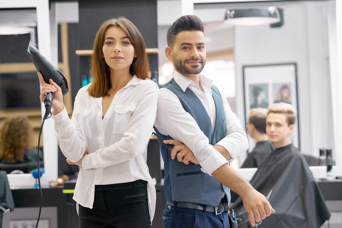 posing standing modern beaty salon